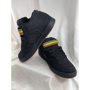 Ipath Grasshopper Rasta VTG Midtop Skateboarding Shoes Sz. 11 Hemp Vegan Black